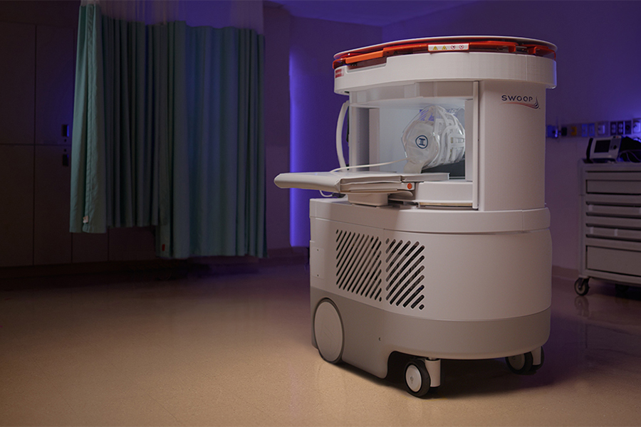 The Swoop® AI-powered portable MR imaging system.